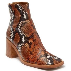 Miista Ivy Snake Embossed Bootie